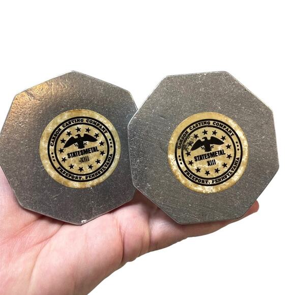 Vintage Canton Casting Stitesmetal Mini Pewter Candlesticks – Set of 2 - Picture 4 of 4